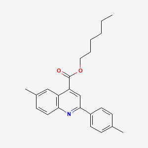 Hexyl 6-methyl-2-(4-methylphenyl)-4-quinolinecarboxylate