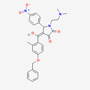 4-[4-(Benzyloxy)-2-methylbenzoyl]-1-[2-(dimethylamino)ethyl]-3-hydroxy-5-(4-nitrophenyl)-1,5-dihydro-2H-pyrrol-2-one