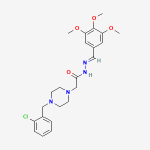 molecular formula C23H29ClN4O4 B12034426 2-[4-(2-chlorobenzyl)piperazin-1-yl]-N'-[(E)-(3,4,5-trimethoxyphenyl)methylidene]acetohydrazide 