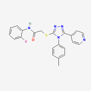 N-(2-fluorophenyl)-2-{[4-(4-methylphenyl)-5-(pyridin-4-yl)-4H-1,2,4-triazol-3-yl]sulfanyl}acetamide