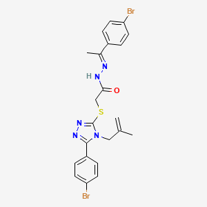 N'-[(E)-1-(4-Bromophenyl)ethylidene]-2-{[5-(4-bromophenyl)-4-(2-methyl-2-propenyl)-4H-1,2,4-triazol-3-YL]sulfanyl}acetohydrazide