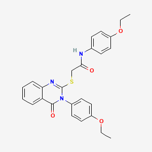 molecular formula C26H25N3O4S B12034630 N-(4-ethoxyphenyl)-2-{[3-(4-ethoxyphenyl)-4-oxo-3,4-dihydroquinazolin-2-yl]sulfanyl}acetamide 