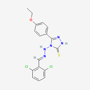 molecular formula C17H15Cl2N5OS B12034632 2,6-dichlorobenzaldehyde [3-(4-ethoxyphenyl)-5-sulfanyl-4H-1,2,4-triazol-4-yl]hydrazone CAS No. 624725-82-2