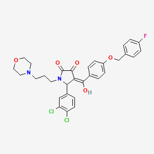 5-(3,4-Dichlorophenyl)-4-(4-((4-fluorobenzyl)oxy)benzoyl)-3-hydroxy-1-(3-morpholinopropyl)-1H-pyrrol-2(5H)-one