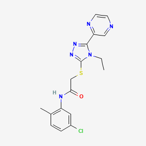 N-(5-Chloro-2-methylphenyl)-2-((4-ethyl-5-(pyrazin-2-yl)-4H-1,2,4-triazol-3-yl)thio)acetamide