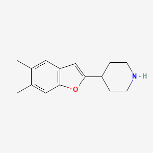 molecular formula C15H19NO B1203468 4-(5,6-Dimethyl-2-benzofuranyl)piperidine CAS No. 54402-50-5