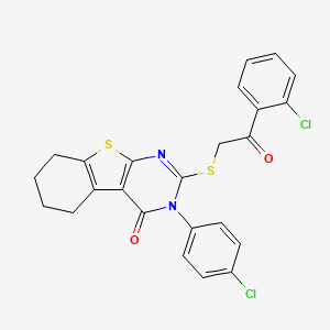 3-(4-chlorophenyl)-2-{[2-(2-chlorophenyl)-2-oxoethyl]sulfanyl}-5,6,7,8-tetrahydro[1]benzothieno[2,3-d]pyrimidin-4(3H)-one