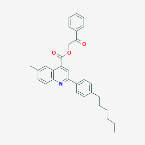 2-Oxo-2-phenylethyl 2-(4-hexylphenyl)-6-methylquinoline-4-carboxylate