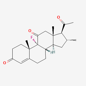 molecular formula C22H29FO3 B1203483 9-Fluoro-16-methylpregn-4-ene-3,11,20-trione, (16alpha)- CAS No. 1869-95-0