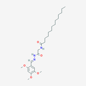 N-(2-Oxo-2-(2-(2,4,5-trimethoxybenzylidene)hydrazino)ethyl)tetradecanamide