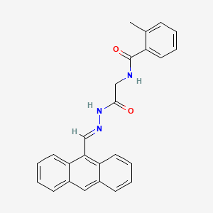 N-(2-(2-(9-Anthrylmethylene)hydrazino)-2-oxoethyl)-2-methylbenzamide