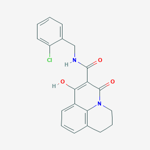 N-(2-chlorobenzyl)-3-hydroxy-1-oxo-6,7-dihydro-1H,5H-pyrido[3,2,1-ij]quinoline-2-carboxamide