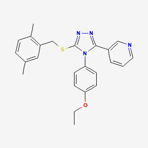 3-[5-[(2,5-dimethylbenzyl)sulfanyl]-4-(4-ethoxyphenyl)-4H-1,2,4-triazol-3-yl]pyridine