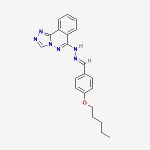 (6Z)-6-{(2E)-[4-(pentyloxy)benzylidene]hydrazinylidene}-5,6-dihydro[1,2,4]triazolo[3,4-a]phthalazine