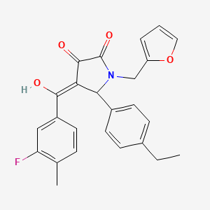 5-(4-ethylphenyl)-4-(3-fluoro-4-methylbenzoyl)-1-(2-furylmethyl)-3-hydroxy-1,5-dihydro-2H-pyrrol-2-one