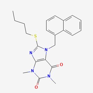 8-(Butylthio)-1,3-dimethyl-7-(1-naphthylmethyl)-3,7-dihydro-1H-purine-2,6-dione