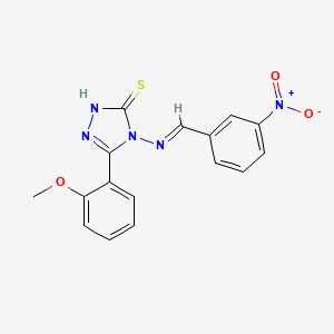 5-(2-Methoxyphenyl)-4-((3-nitrobenzylidene)amino)-4H-1,2,4-triazole-3-thiol