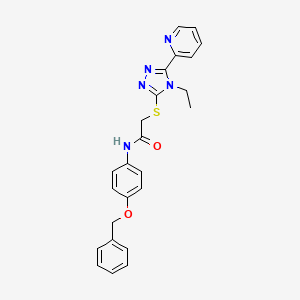 N-[4-(benzyloxy)phenyl]-2-{[4-ethyl-5-(pyridin-2-yl)-4H-1,2,4-triazol-3-yl]sulfanyl}acetamide