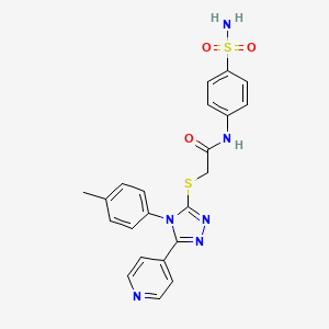 2-{[4-(4-methylphenyl)-5-(pyridin-4-yl)-4H-1,2,4-triazol-3-yl]sulfanyl}-N-(4-sulfamoylphenyl)acetamide