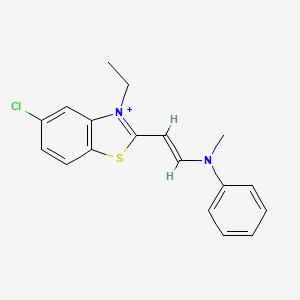molecular formula C18H18ClN2S+ B1203511 N-[2-(5-氯-3-乙基-1,3-苯并噻唑-3-鎓-2-基)乙烯基]-N-甲基苯胺 