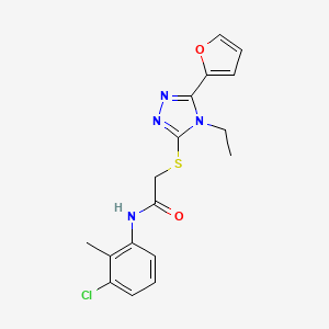 N-(3-chloro-2-methylphenyl)-2-{[4-ethyl-5-(furan-2-yl)-4H-1,2,4-triazol-3-yl]sulfanyl}acetamide