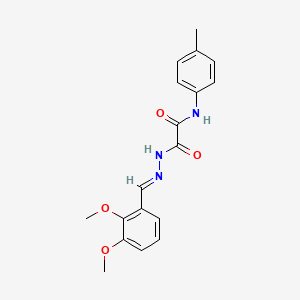 molecular formula C18H19N3O4 B12035145 2-(2-(2,3-Dimethoxybenzylidene)hydrazino)-N-(4-methylphenyl)-2-oxoacetamide CAS No. 357207-77-3