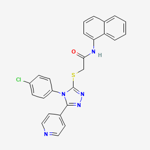 2-{[4-(4-chlorophenyl)-5-(pyridin-4-yl)-4H-1,2,4-triazol-3-yl]sulfanyl}-N-(naphthalen-1-yl)acetamide