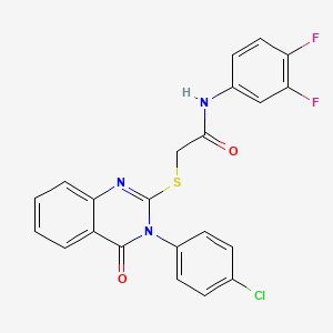 2-{[3-(4-chlorophenyl)-4-oxo-3,4-dihydroquinazolin-2-yl]sulfanyl}-N-(3,4-difluorophenyl)acetamide