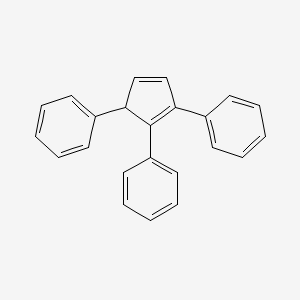 molecular formula C23H18 B12035187 Benzene, 1,1',1''-(1,4-cyclopentadiene-1,2,3-triyl)tris- CAS No. 108535-09-7