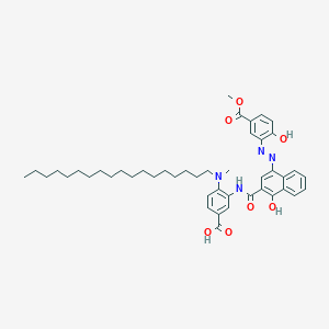 3-[(1-Hydroxy-4-{(E)-[2-hydroxy-5-(methoxycarbonyl)phenyl]diazenyl}-2-naphthoyl)amino]-4-[methyl(octadecyl)amino]benzoic acid