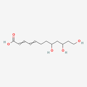 molecular formula C12H20O5 B1203525 8,10,12-Trihydroxydodeca-2,4-dienoic acid 