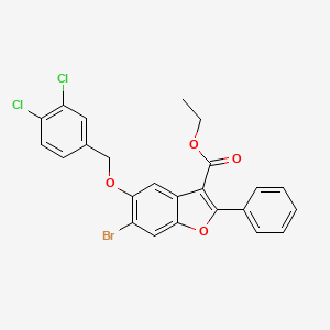 Ethyl 6-bromo-5-((3,4-dichlorobenzyl)oxy)-2-phenyl-1-benzofuran-3-carboxylate