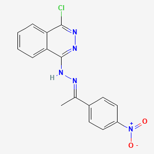 molecular formula C16H12ClN5O2 B12035272 1-(4-Nitrophenyl)ethanone (4-chloro-1-phthalazinyl)hydrazone 