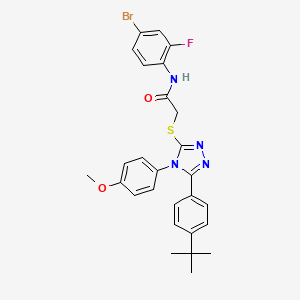 N-(4-bromo-2-fluorophenyl)-2-{[5-(4-tert-butylphenyl)-4-(4-methoxyphenyl)-4H-1,2,4-triazol-3-yl]sulfanyl}acetamide