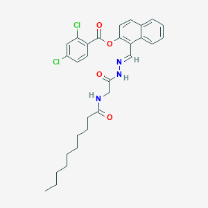 [1-[(E)-[[2-(decanoylamino)acetyl]hydrazinylidene]methyl]naphthalen-2-yl] 2,4-dichlorobenzoate