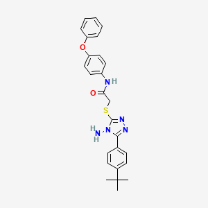 2-{[4-amino-5-(4-tert-butylphenyl)-4H-1,2,4-triazol-3-yl]sulfanyl}-N-(4-phenoxyphenyl)acetamide