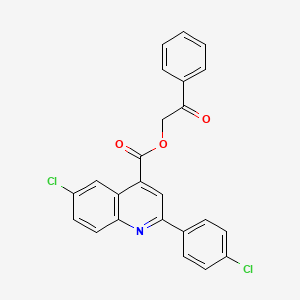 2-Oxo-2-phenylethyl 6-chloro-2-(4-chlorophenyl)-4-quinolinecarboxylate