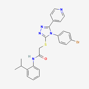 2-{[4-(4-bromophenyl)-5-(pyridin-4-yl)-4H-1,2,4-triazol-3-yl]sulfanyl}-N-[2-(propan-2-yl)phenyl]acetamide