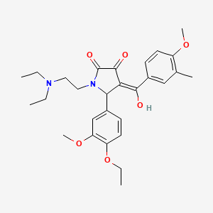 1-[2-(diethylamino)ethyl]-5-(4-ethoxy-3-methoxyphenyl)-3-hydroxy-4-(4-methoxy-3-methylbenzoyl)-1,5-dihydro-2H-pyrrol-2-one