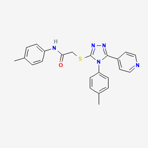 molecular formula C23H21N5OS B12035371 N-(4-methylphenyl)-2-{[4-(4-methylphenyl)-5-(pyridin-4-yl)-4H-1,2,4-triazol-3-yl]sulfanyl}acetamide 