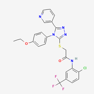 N-[2-chloro-5-(trifluoromethyl)phenyl]-2-{[4-(4-ethoxyphenyl)-5-(pyridin-3-yl)-4H-1,2,4-triazol-3-yl]sulfanyl}acetamide