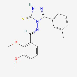 4-{[(E)-(2,3-dimethoxyphenyl)methylidene]amino}-5-(3-methylphenyl)-4H-1,2,4-triazole-3-thiol