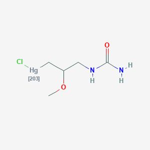 molecular formula C5H11ClHgN2O2 B1203542 氯化汞 hg-203 