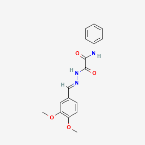 2-(2-(3,4-Dimethoxybenzylidene)hydrazino)-N-(4-methylphenyl)-2-oxoacetamide