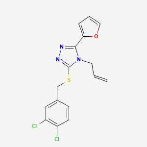 molecular formula C16H13Cl2N3OS B12035487 4-Allyl-3-((3,4-dichlorobenzyl)thio)-5-(furan-2-yl)-4H-1,2,4-triazole CAS No. 618880-01-6