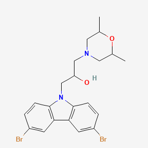 molecular formula C21H24Br2N2O2 B12035517 1-(3,6-dibromo-9H-carbazol-9-yl)-3-(2,6-dimethyl-4-morpholinyl)-2-propanol 