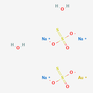 molecular formula AuH4Na3O8S4 B1203553 金硫代硫酸钠 CAS No. 33614-49-2