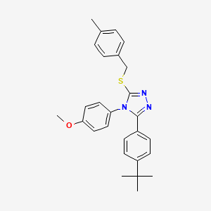 3-(4-tert-butylphenyl)-4-(4-methoxyphenyl)-5-[(4-methylbenzyl)sulfanyl]-4H-1,2,4-triazole