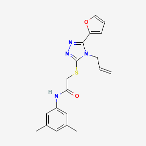 molecular formula C19H20N4O2S B12035581 N-(3,5-dimethylphenyl)-2-{[5-(furan-2-yl)-4-(prop-2-en-1-yl)-4H-1,2,4-triazol-3-yl]sulfanyl}acetamide CAS No. 573930-36-6