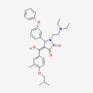 1-[2-(Diethylamino)ethyl]-3-hydroxy-4-(4-isobutoxy-3-methylbenzoyl)-5-(3-phenoxyphenyl)-1,5-dihydro-2H-pyrrol-2-one